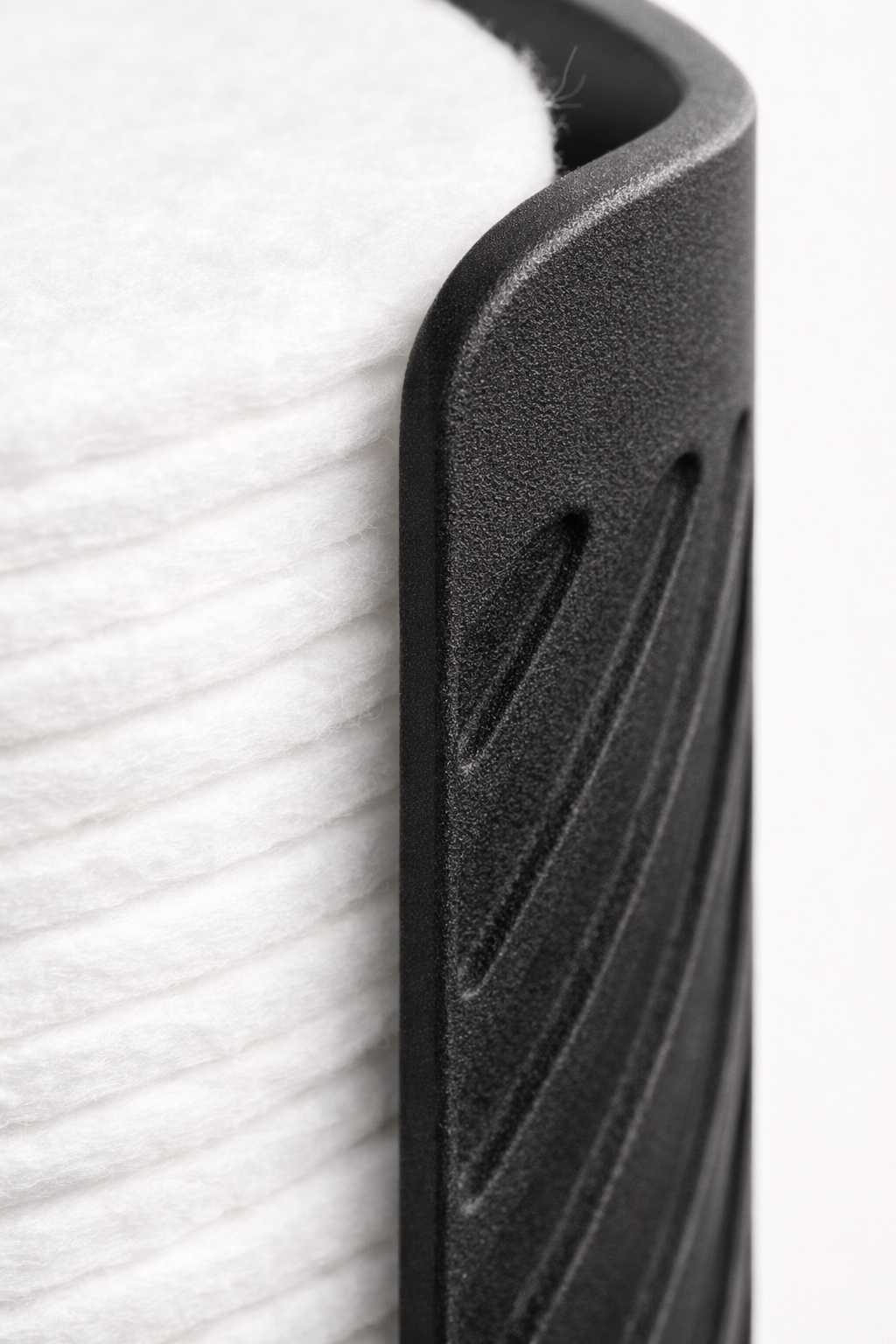 LUMORA Wattepad- & Wattestäbchen-Organizer aus Kunststoff – Stilvolle Aufbewahrungsbox für Badezimmer