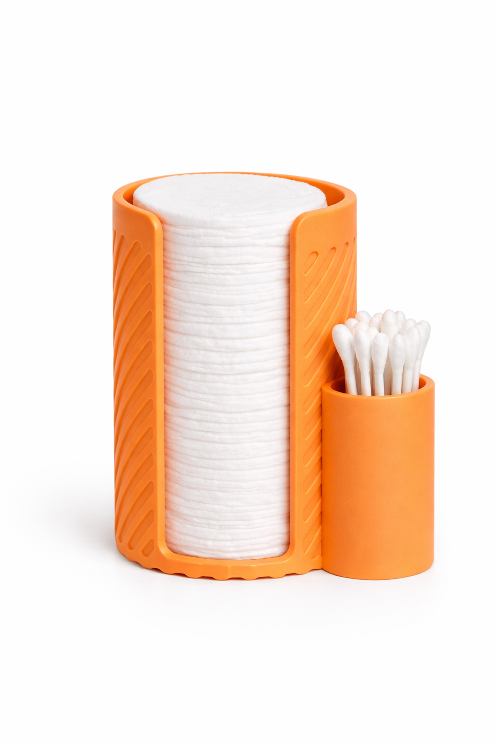LUMORA Wattepad- & Wattestäbchen-Organizer aus Kunststoff – Stilvolle Aufbewahrungsbox für Badezimmer