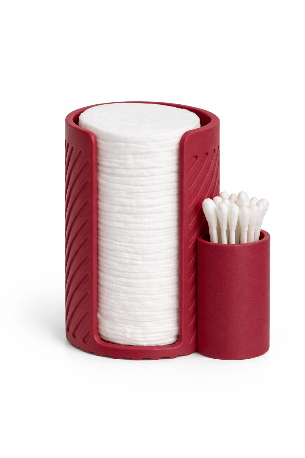 LUMORA Wattepad- & Wattestäbchen-Organizer aus Kunststoff – Stilvolle Aufbewahrungsbox für Badezimmer