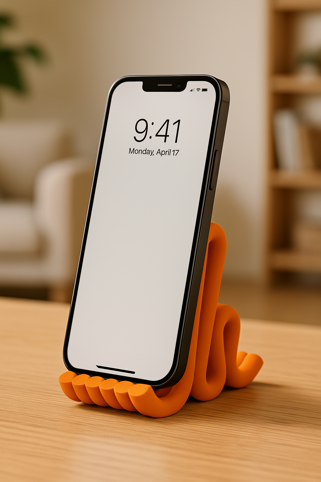 Designer Smartphone-Halter – Wellenform, Stabiler Stand, Ideal für Arbeit & Freizeit